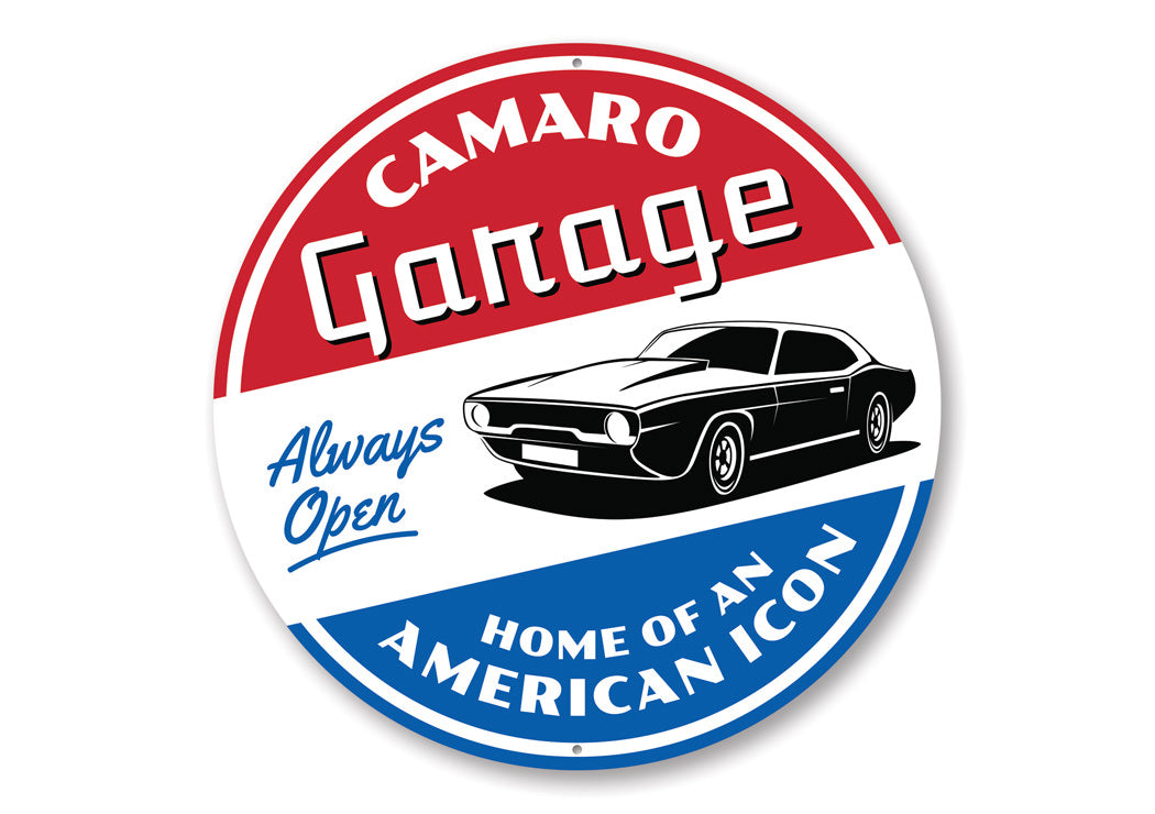 Camaro Car Garage Sign