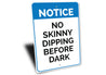 No Skinny Dipping Sign