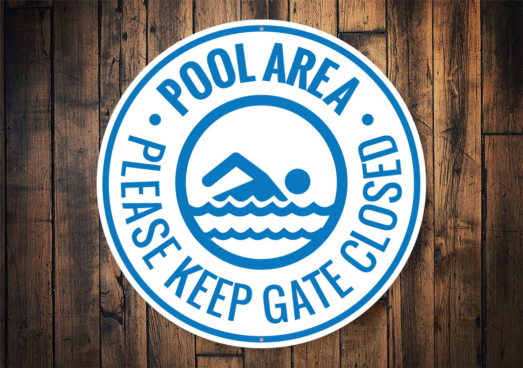 Pool Area Gate Sign