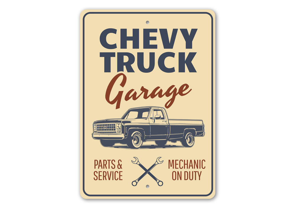 Chevy Truck Garage Sign