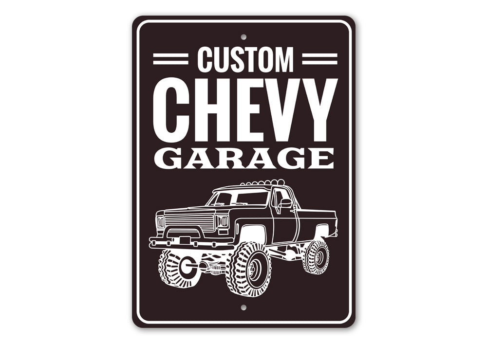 Custom Chevy Garage Sign