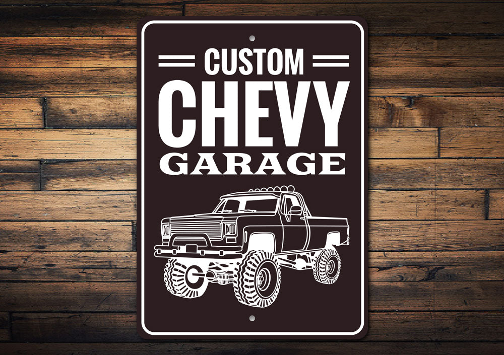 Custom Chevy Garage Sign