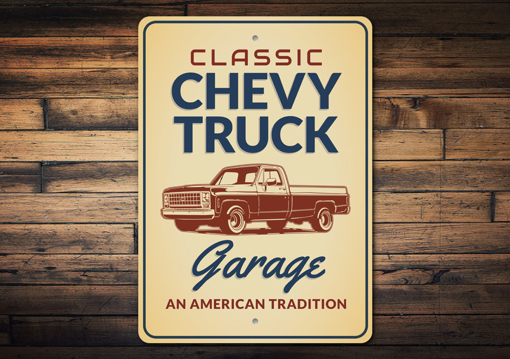 Classic Chevy Truck Sign