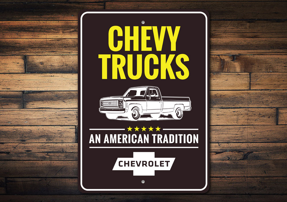 American Tradition Chevy Truck Sign