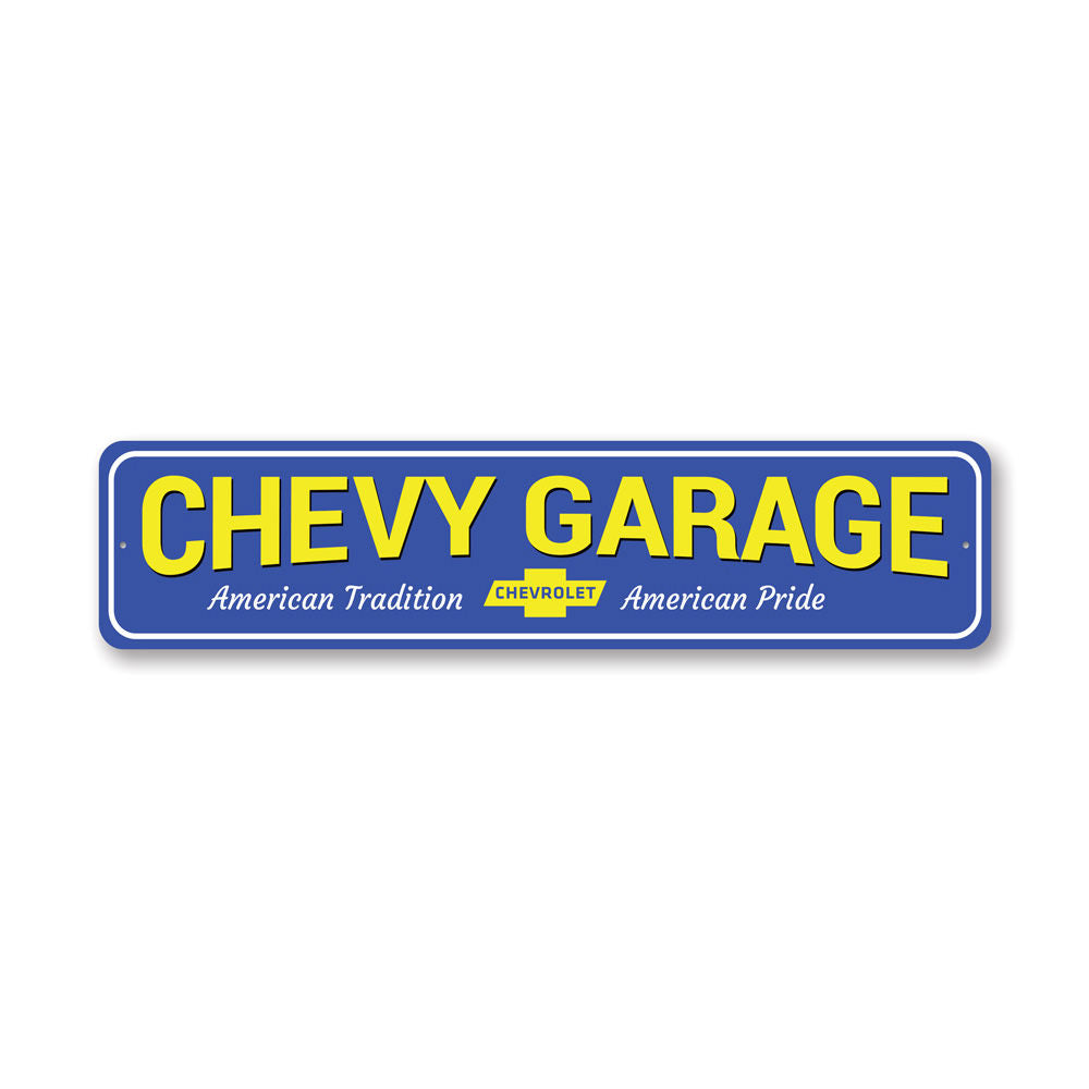 Chevy Garage, Chevy Owner Gift Sign, Garage Metal Decor