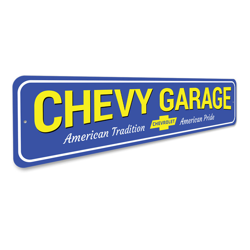 Chevy Garage, Chevy Owner Gift Sign, Garage Metal Decor