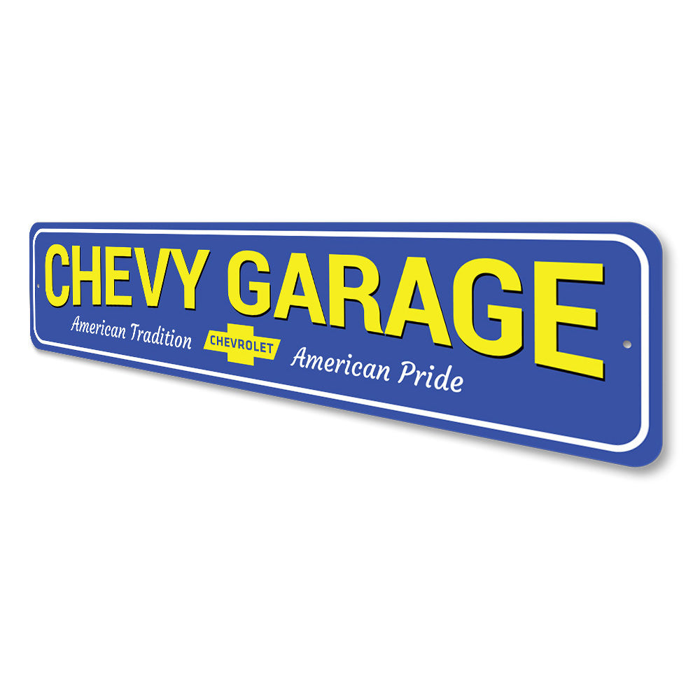 Chevy Garage, Chevy Owner Gift Sign, Garage Metal Decor