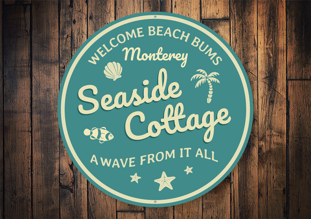 Coastal Seaside Cottage Sign