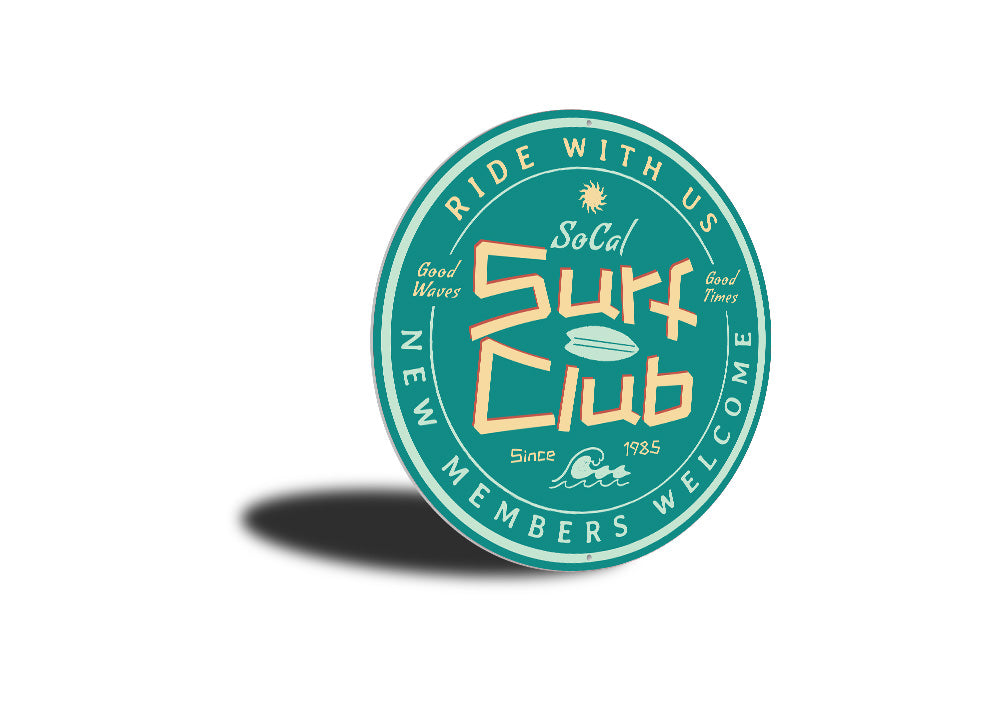 SoCal Surf Club Sign