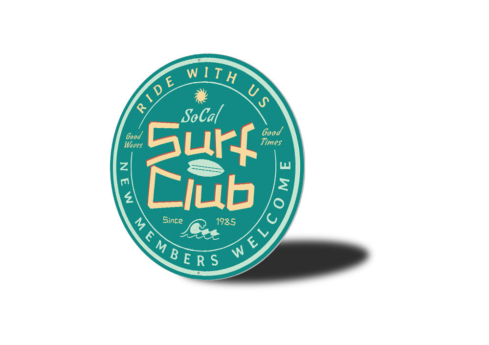 SoCal Surf Club Sign