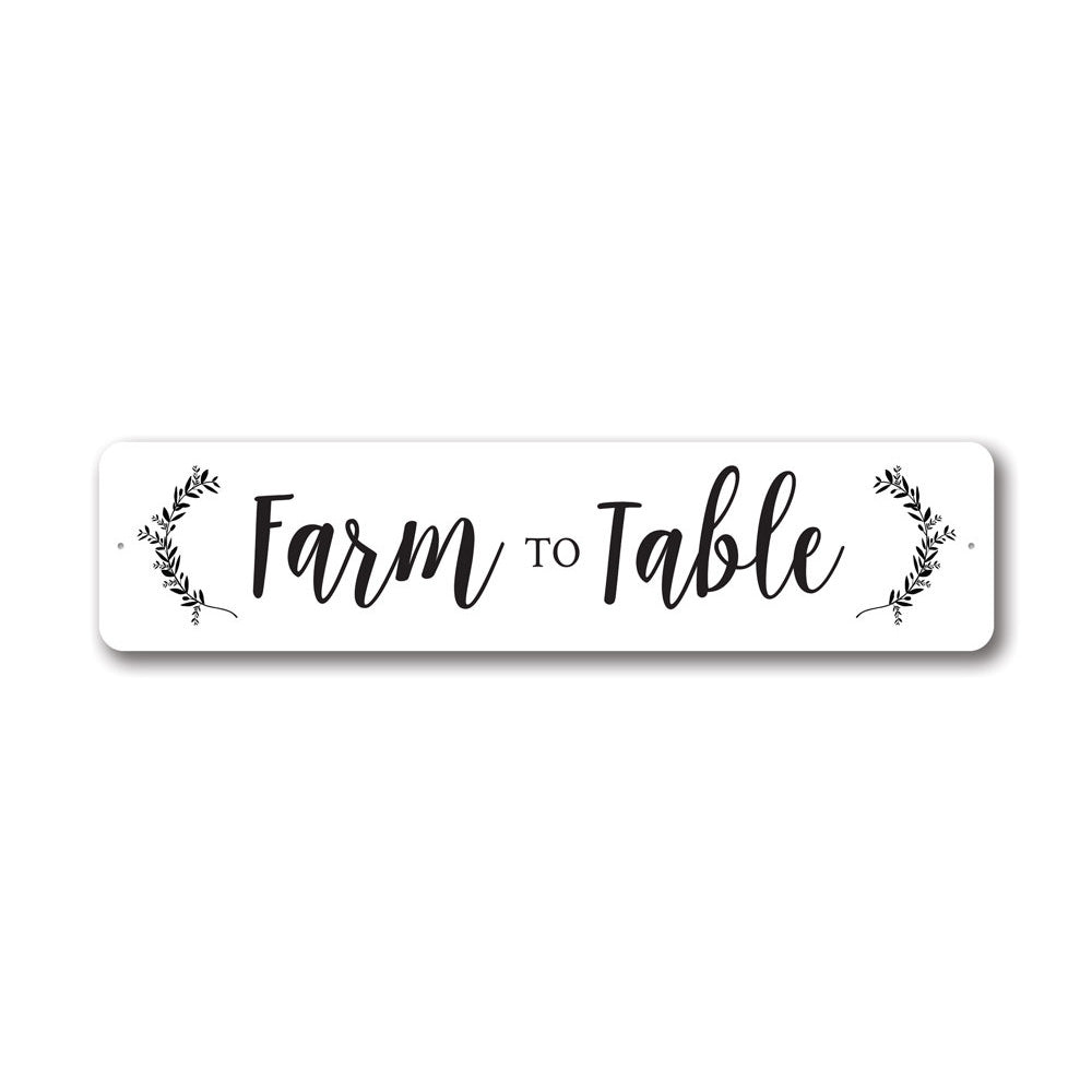 Farm to Table Sign, Farm Fresh Sign, Kitchen Decorative Aluminum Sign