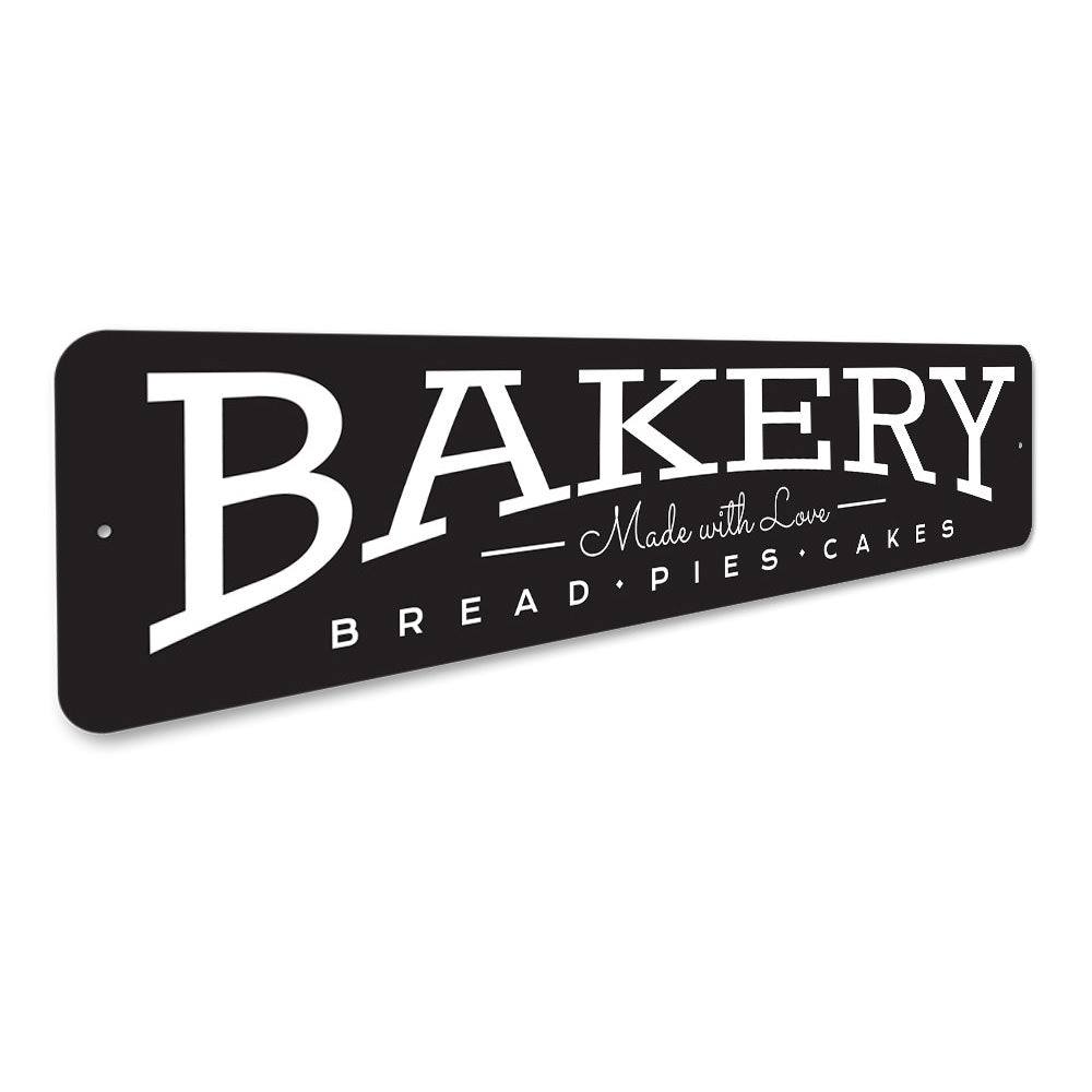 Made with Love Bakery Sign, Baker Gift Sign, Kitchen Aluminum Sign