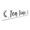 Tea Time Sign, Cafe Decorative Sign, Tea-lover sign, Kitchen Aluminum Sign