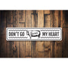 Don't Go Bacon My Heart Sign, Witty Pun Sign, Farm Kitchen Aluminum Sign