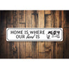 Home Is Where Our Herd Is Sign, Decorative Family Sign, Farm Aluminum Sign
