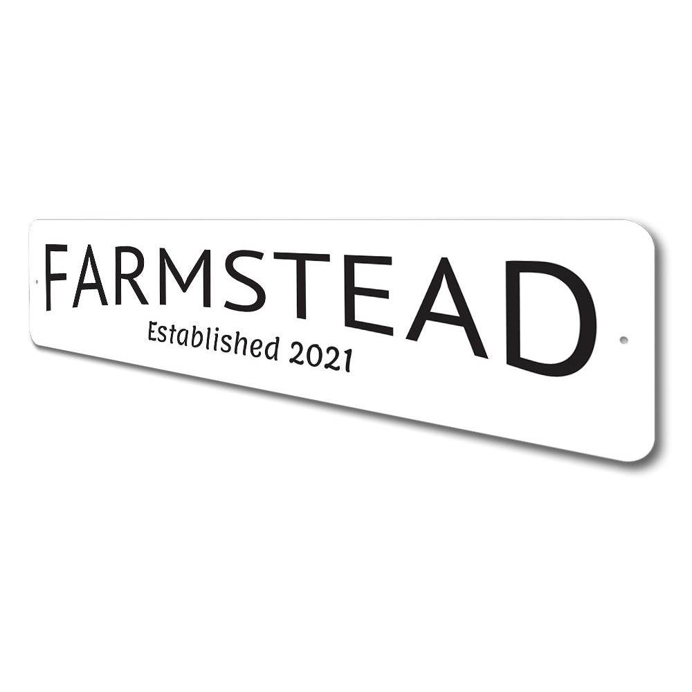 Farmstead Established Sign, Barn Sign, Farm Aluminum Sign