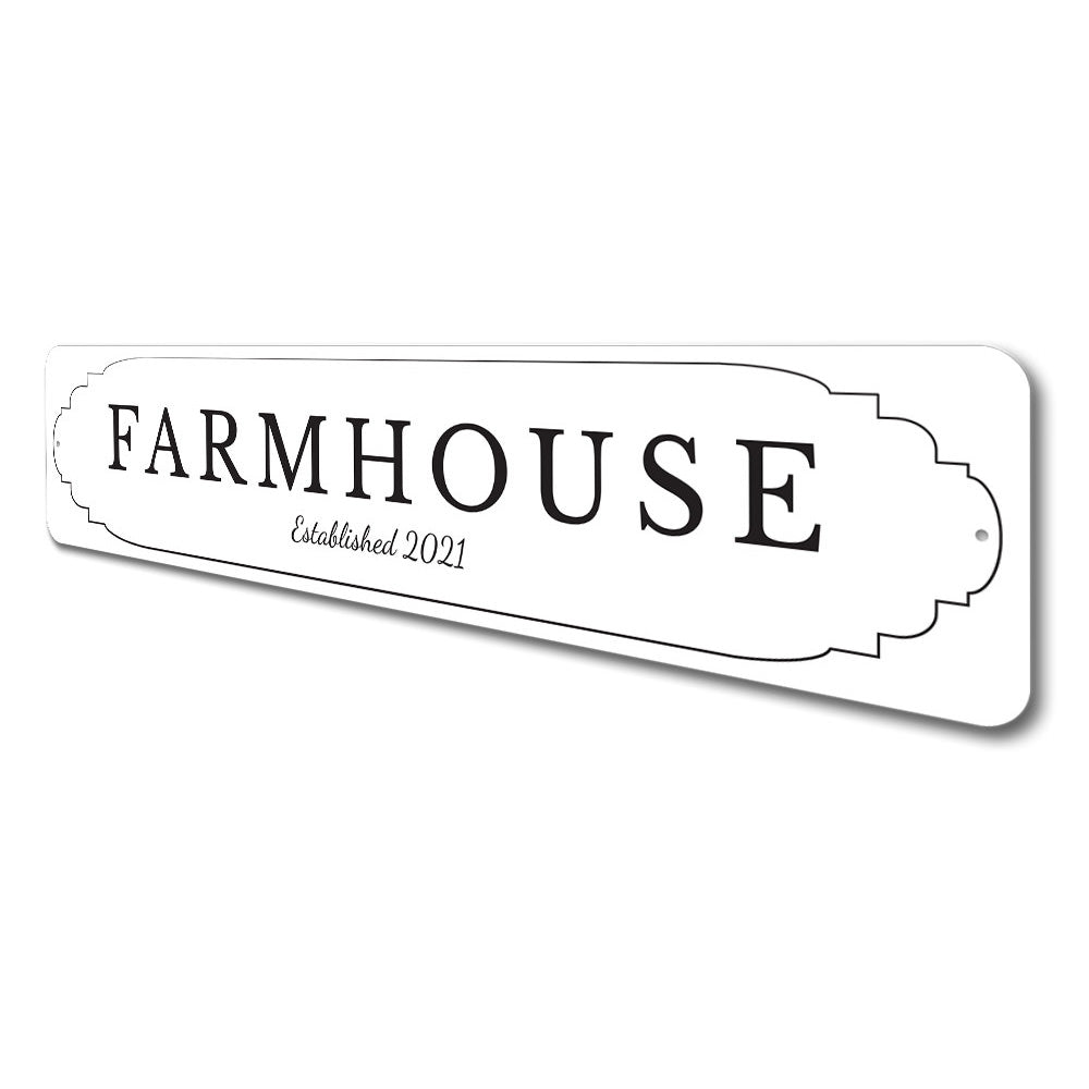 Farmhouse Established Sign, Farm Kitchen Aluminum Sign