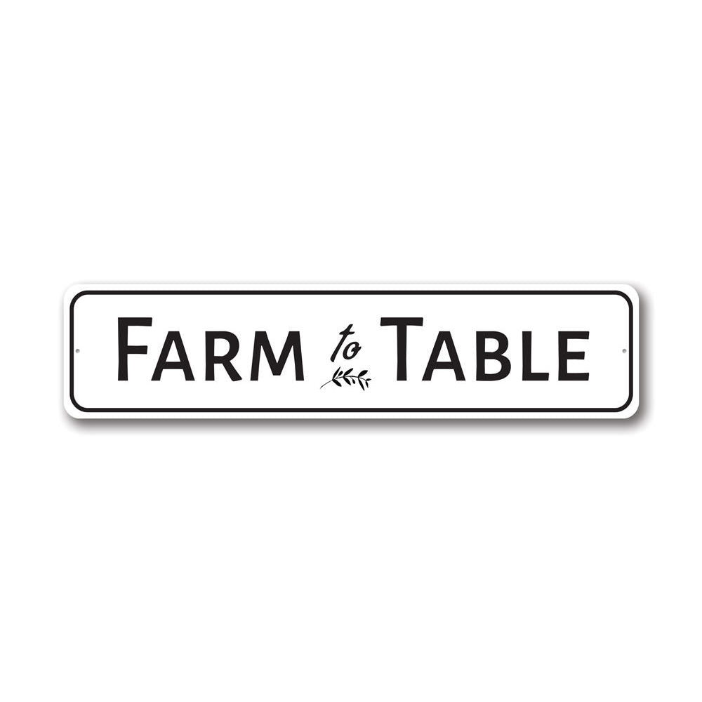 Farm To Table Kitchen Sign, Fresh Produce Aluminum Sign