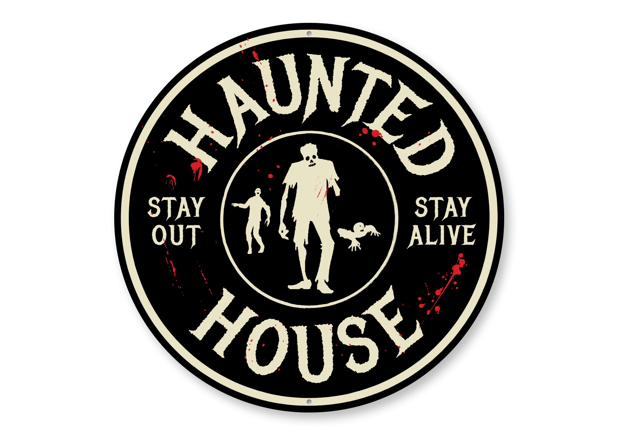 Zombie Haunted House Sign