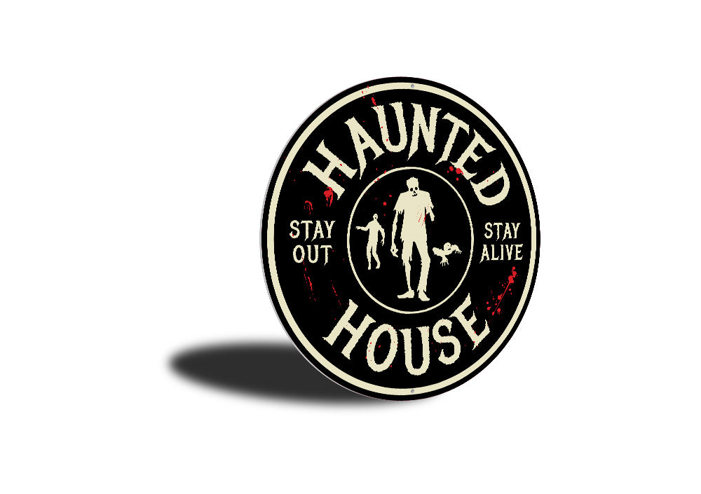 Zombie Haunted House Sign