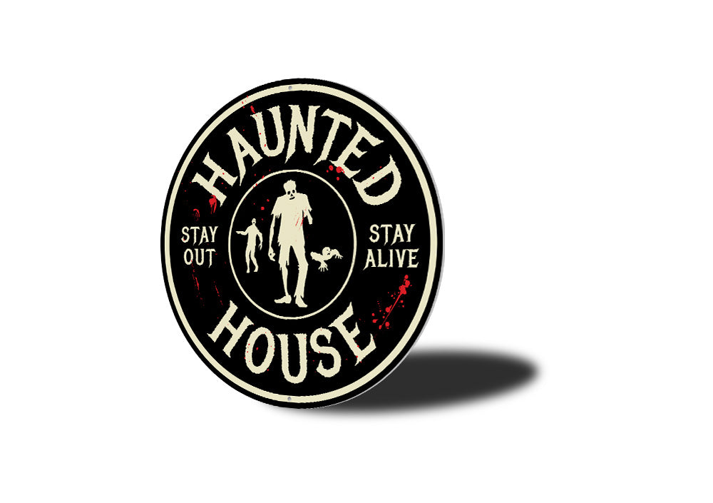 Zombie Haunted House Sign