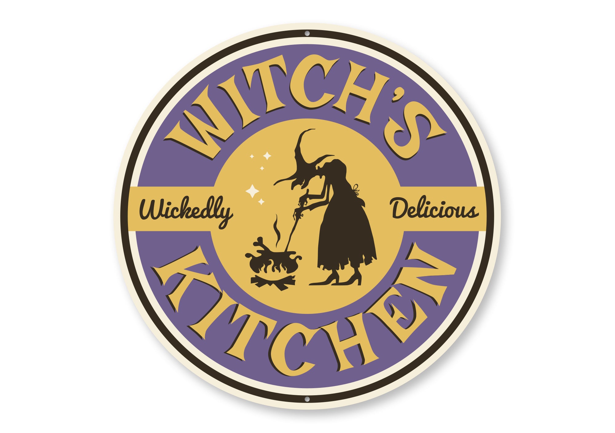 Wickedly Delicious Witch's Kitchen Sign