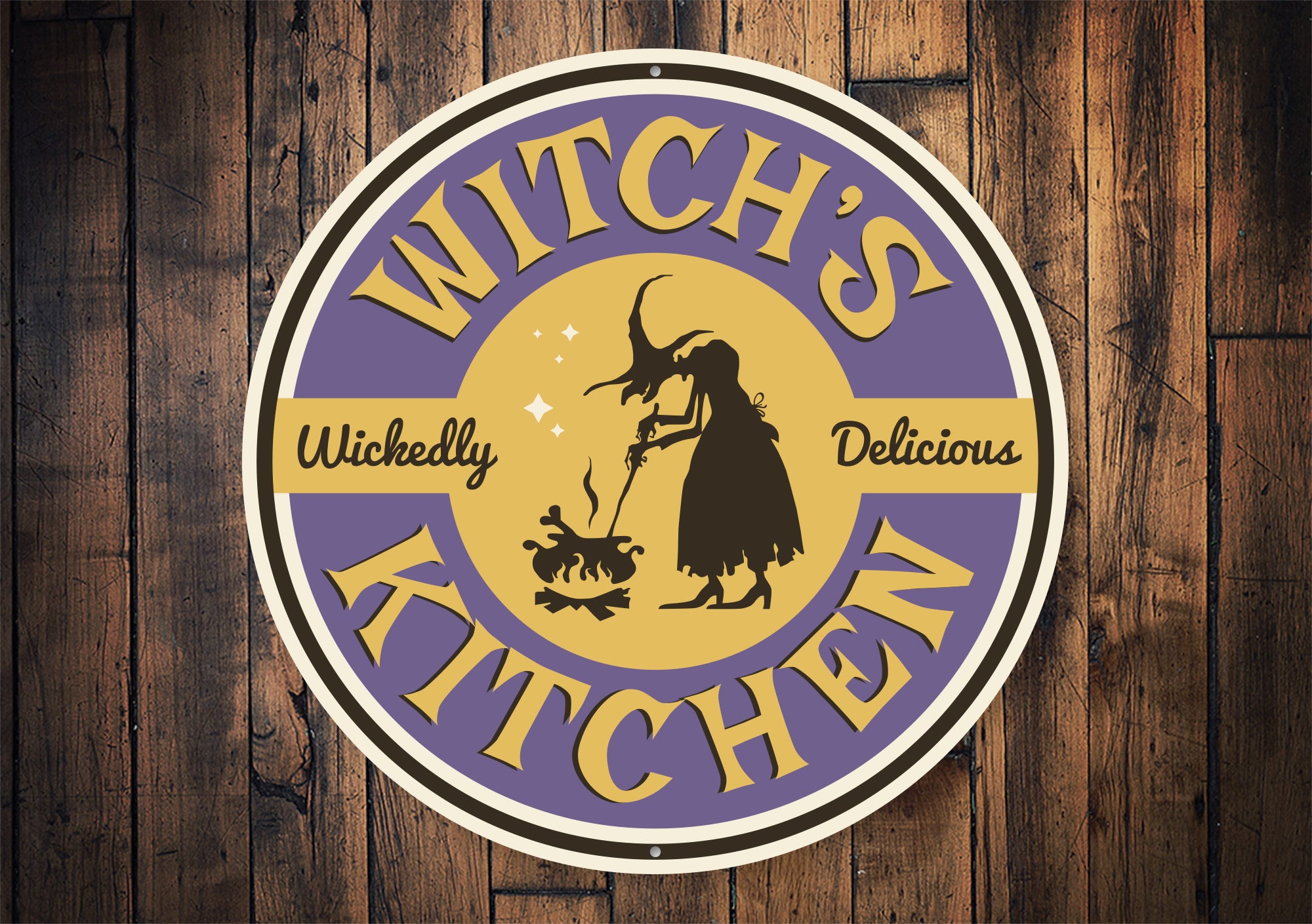 Wickedly Delicious Witch's Kitchen Sign
