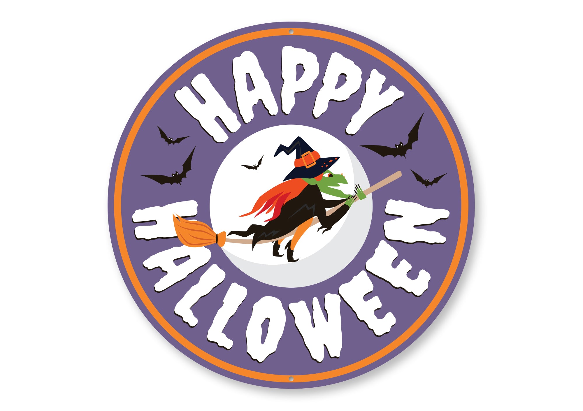 Happy Halloween Witch Sign