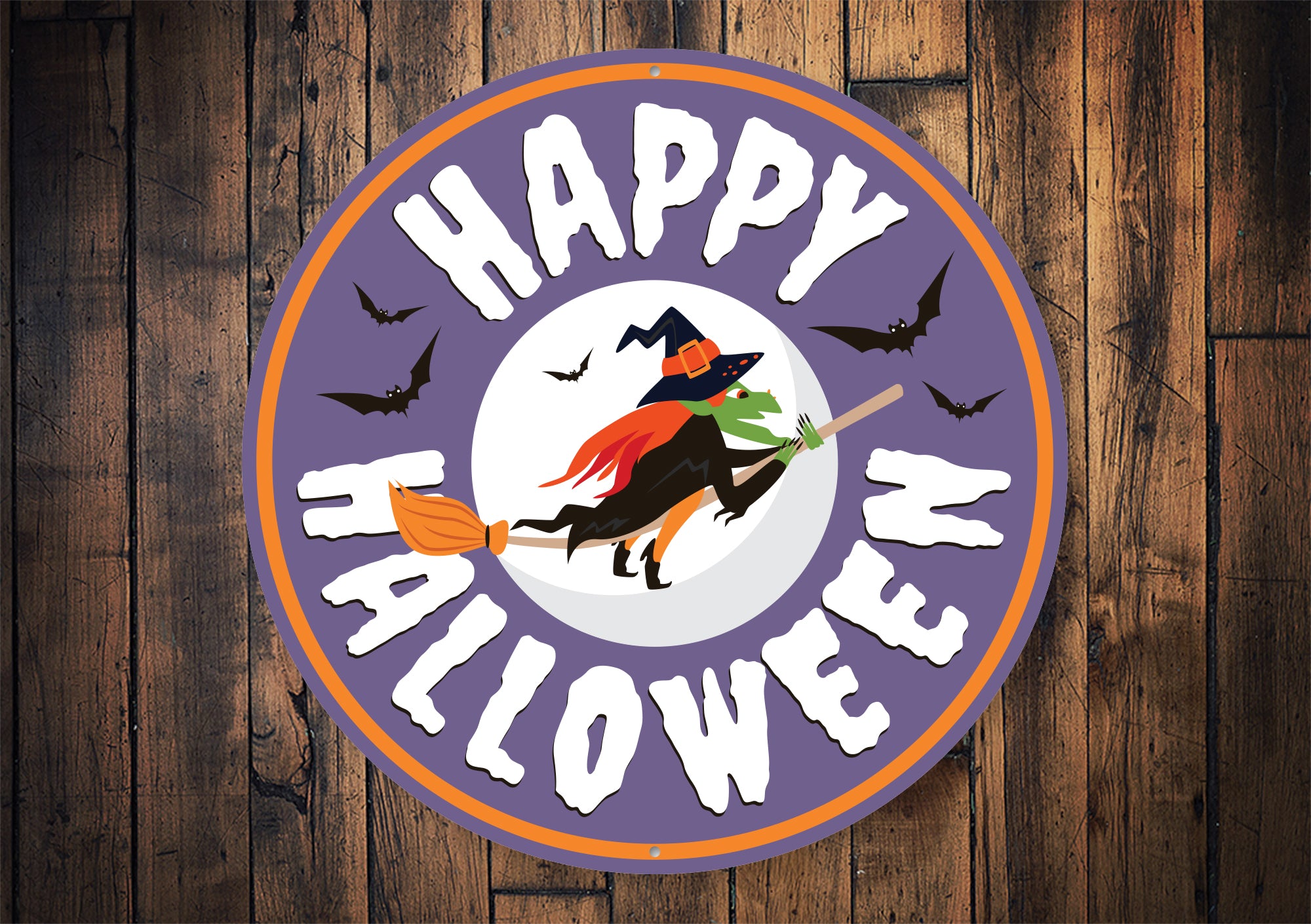 Happy Halloween Witch Sign