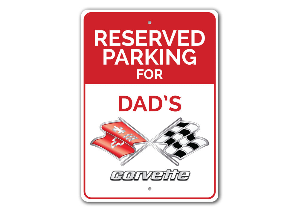 Reserved Parking Chevy Corvette Sign