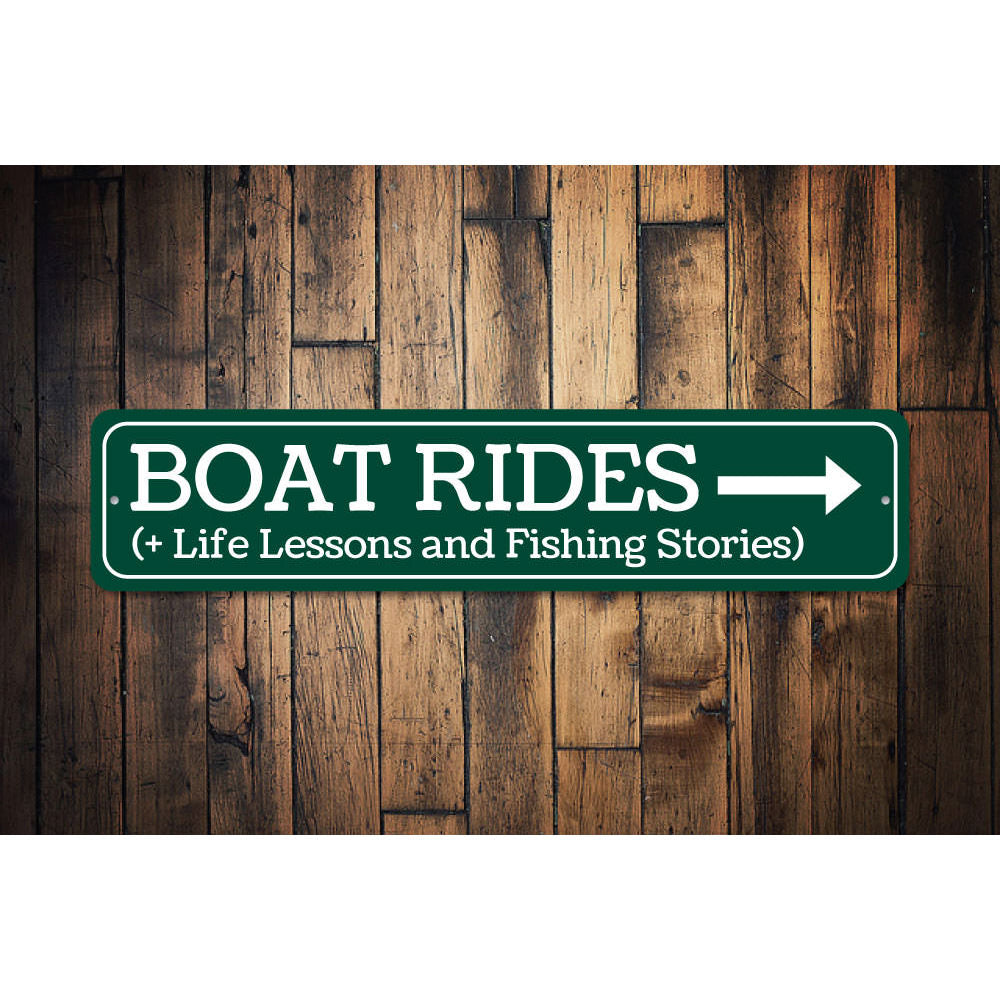 Boat Rides Sign Aluminum Sign