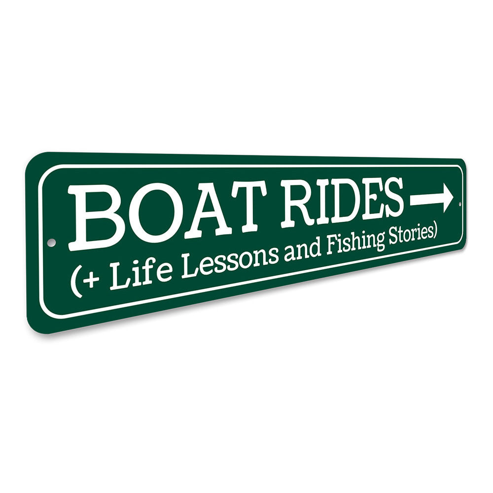 Boat Rides Sign Aluminum Sign