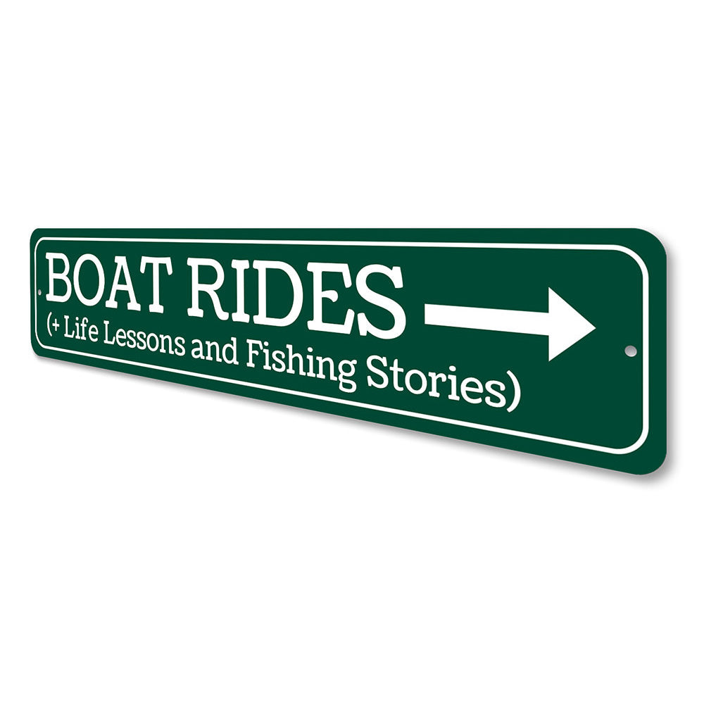 Boat Rides Sign Aluminum Sign