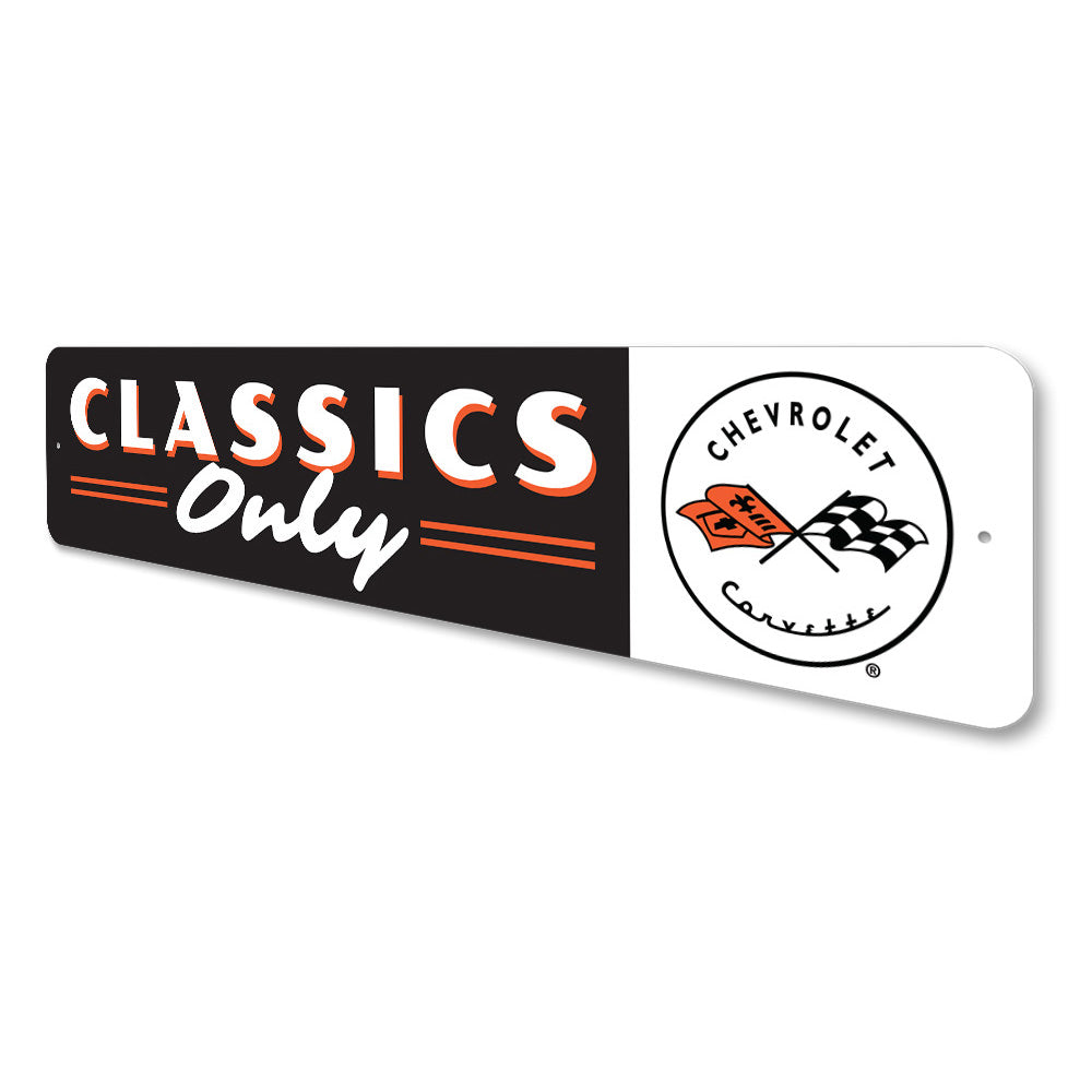 Classics Only Chevy Corvette Sign