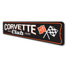 Chevy Corvette Club Racing Legends Sign