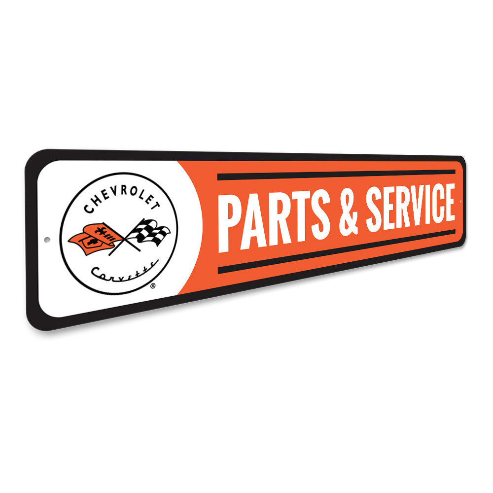 Corvette Parts and Service Chevy Corvette Sign