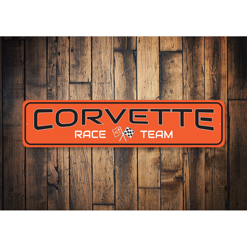 Chevy Corvette Race Team Sign