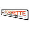 Corvette Spoken Here Chevy Sign