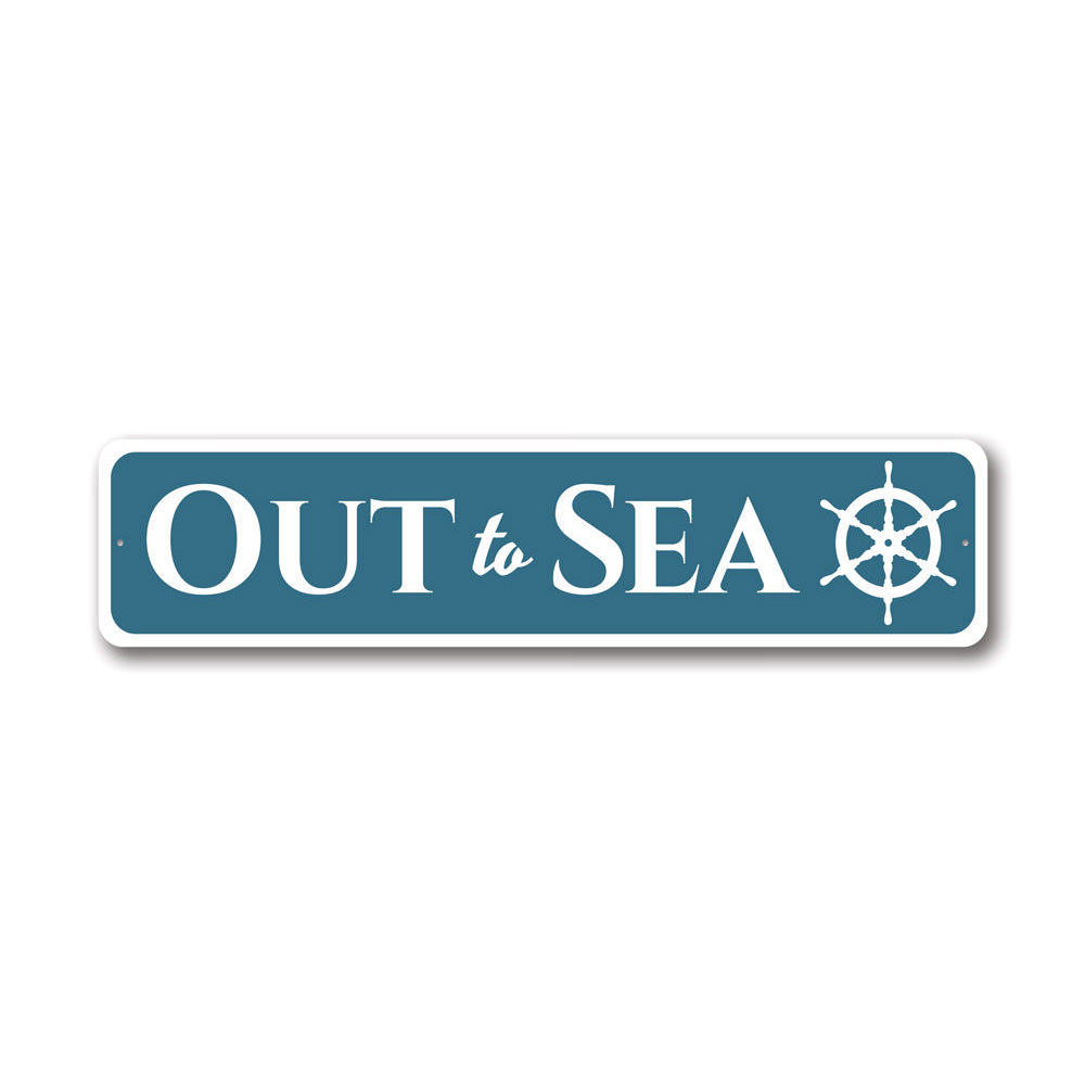 Out to Sea Boathouse Decor, Boat Metal Sign