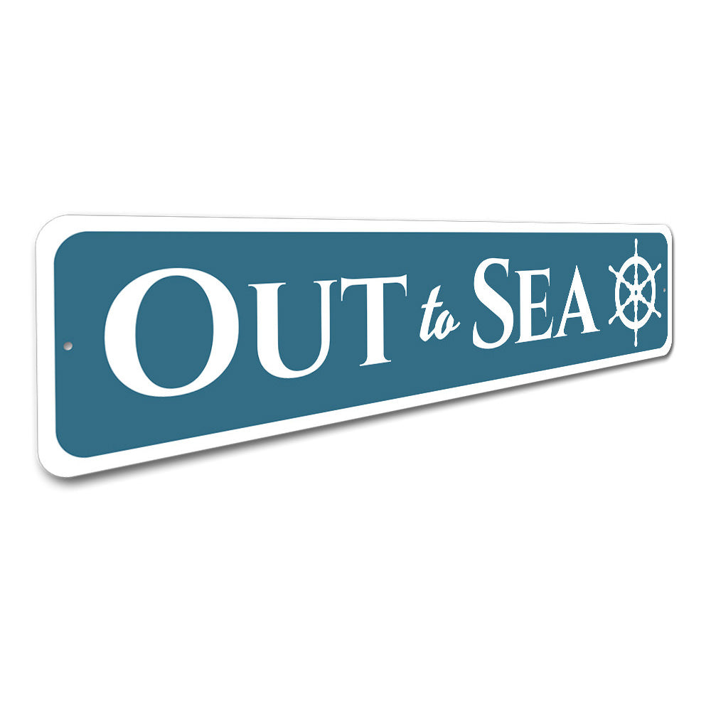 Out to Sea Boathouse Decor, Boat Metal Sign