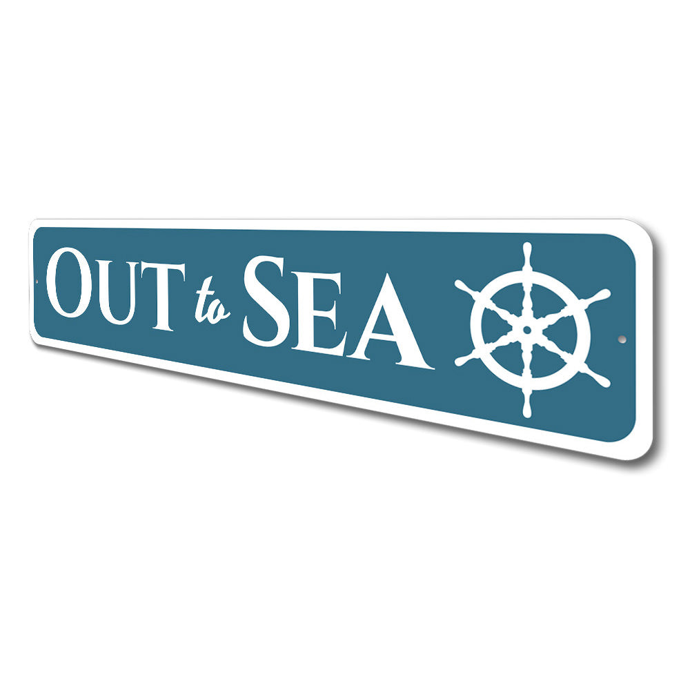 Out to Sea Boathouse Decor, Boat Metal Sign