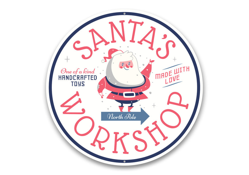 Santa's Workshop Christmas Sign