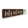 Let's Get Cozy, Decorative Christmas Sign, Holiday Gift Sign