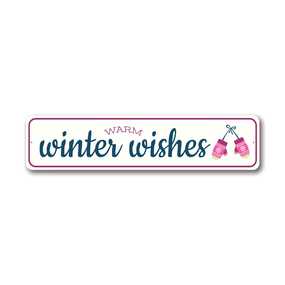 Warm Winter Wishes, Decorative Christmas Sign, Holiday Gift Sign