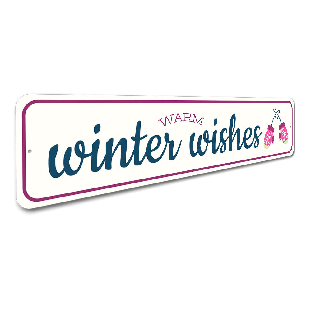 Warm Winter Wishes, Decorative Christmas Sign, Holiday Gift Sign