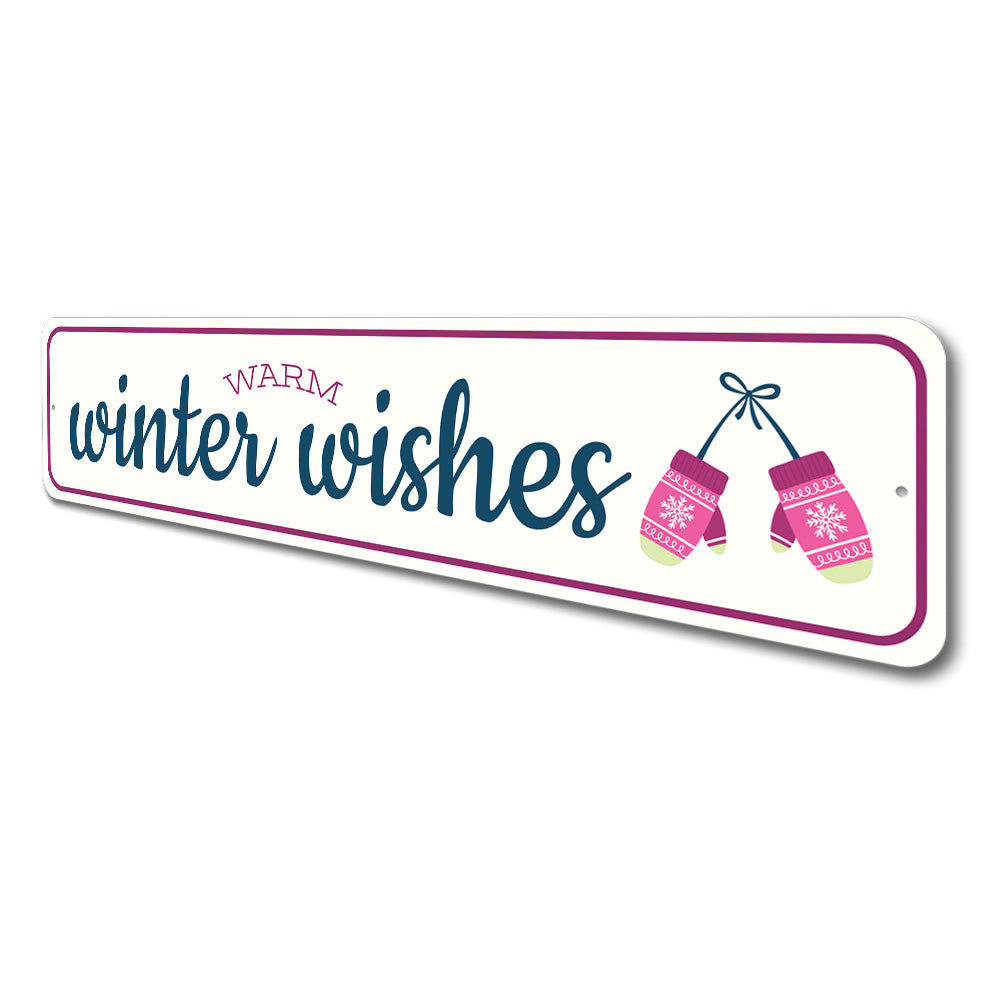 Warm Winter Wishes, Decorative Christmas Sign, Holiday Gift Sign