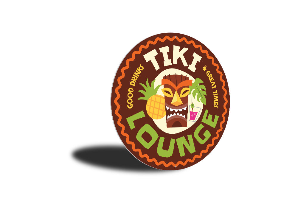 Tiki Lounge Circle Sign