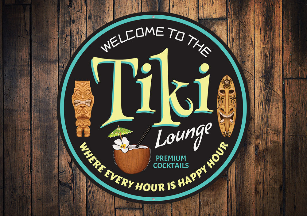 Retro Tiki Lounge Sign