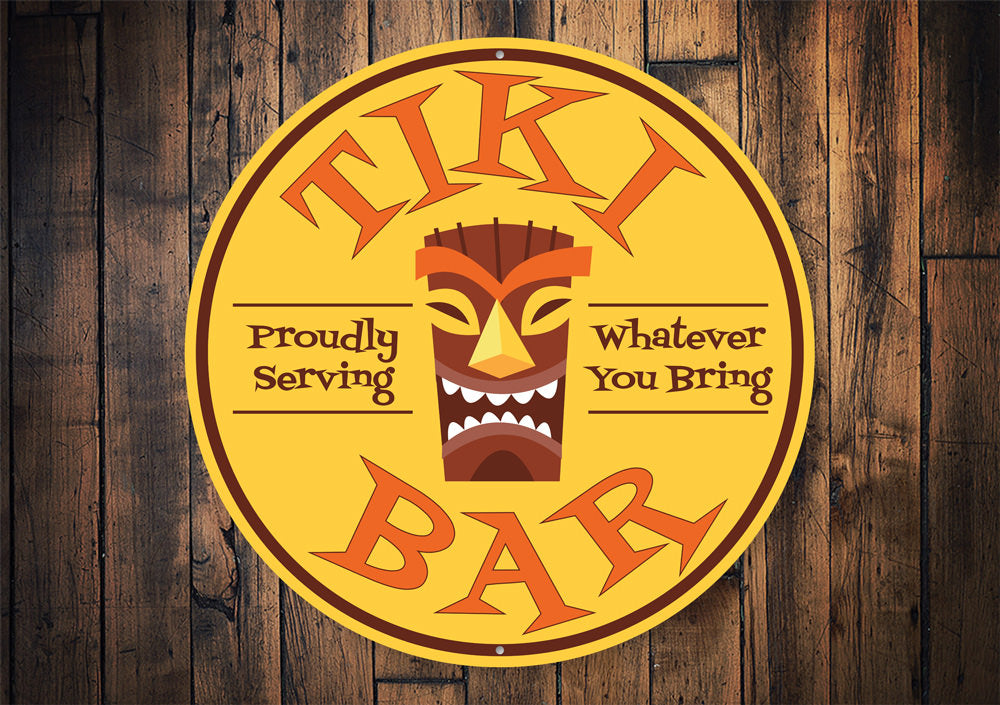 Tiki Bar Circle Sign
