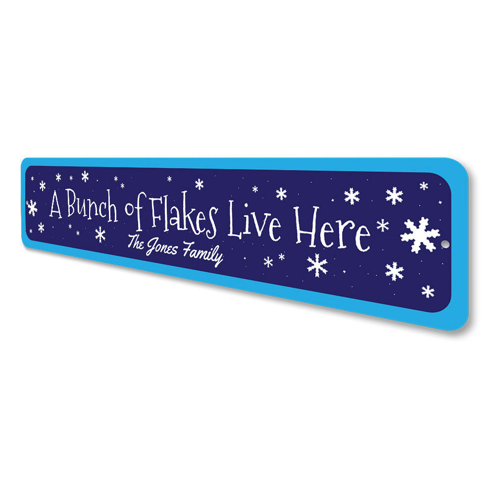 A Bunch of Flakes Live Here Sign Aluminum Sign